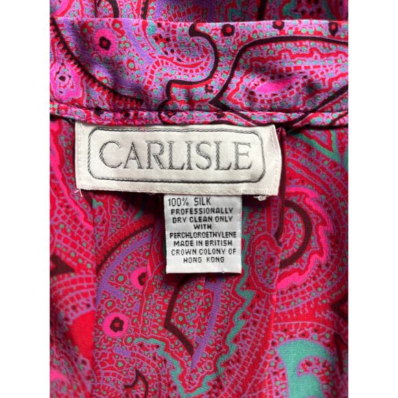 Vintage Carlisle 100% Silk Paisley Skirt - Picture 6 of 7